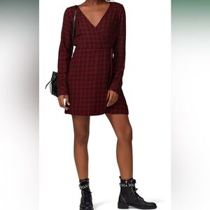 SANCTUARY NWT Red Plaid Wrap Dress 6
